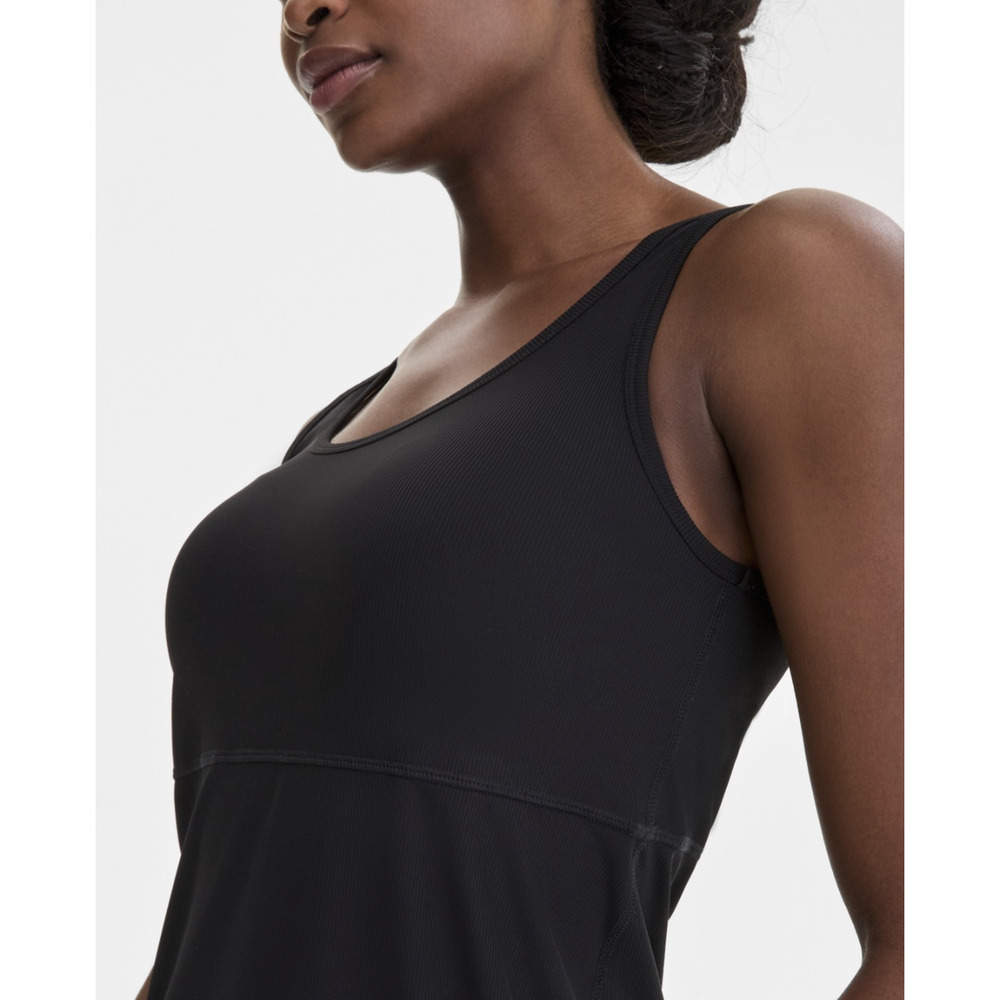 ID Ideology Women Performance Ribbed Sleeveless Dress Black Size M - Picture 5 of 6